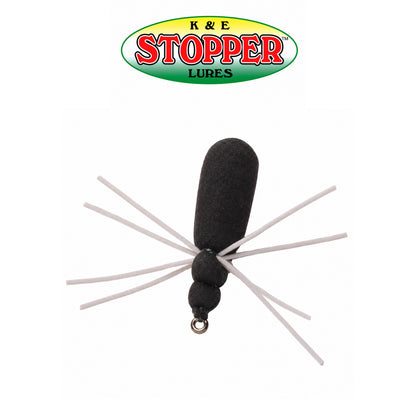 K&E Floating Spider Lure – Black & White Lightweight Floating Fishing Lure