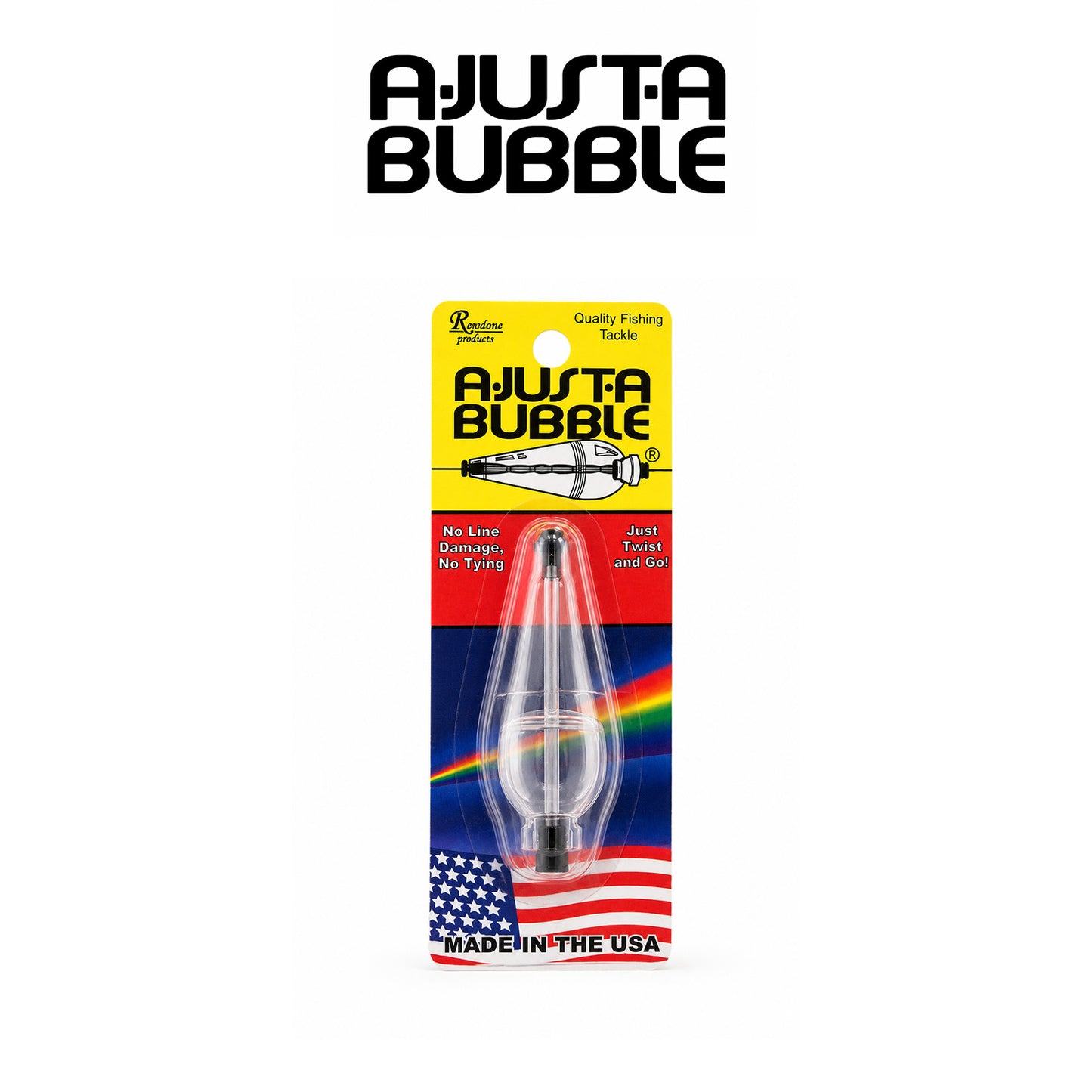 Double X Tackle A-Just-A-Bubble Adjustable Fishing Float Blister Card | 1/8 , 3/16 , 1/4 and 3/8 oz.
