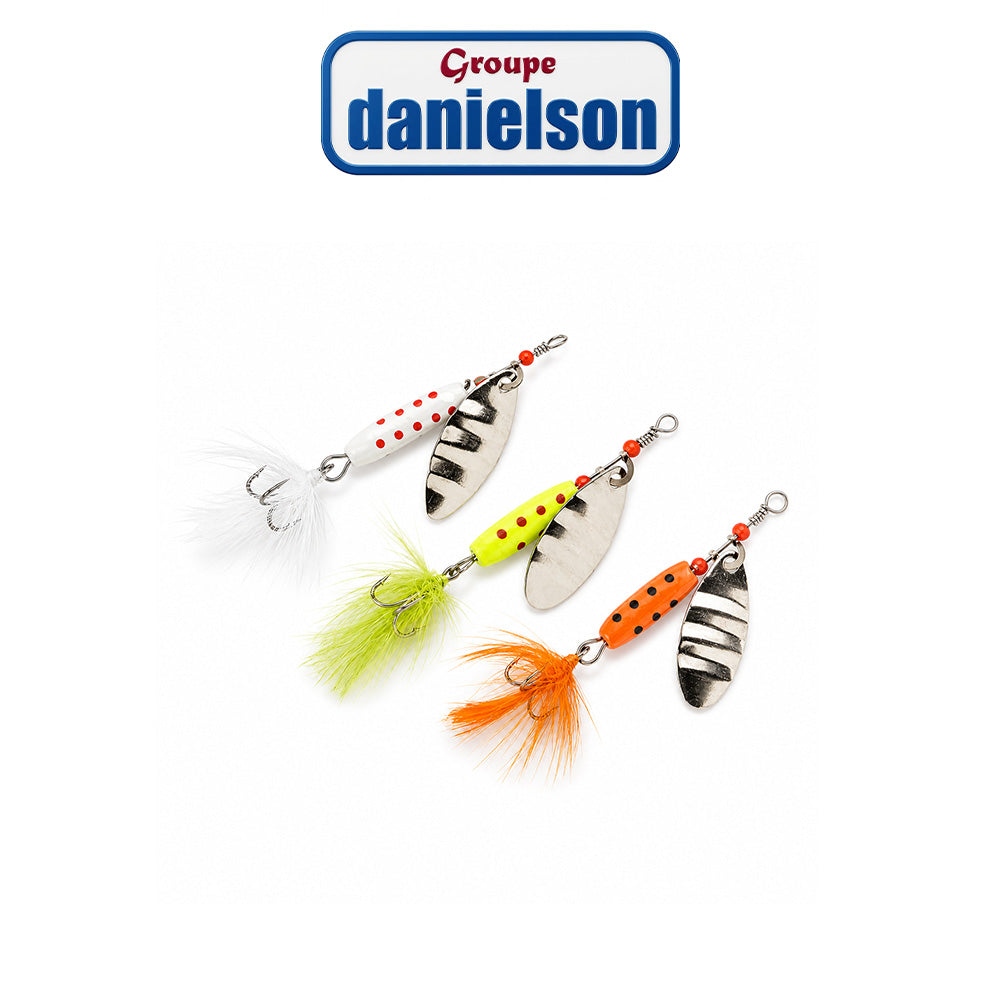 Danielson 3-Piece Marble Spinner Assortment – Fishing Lure Kit