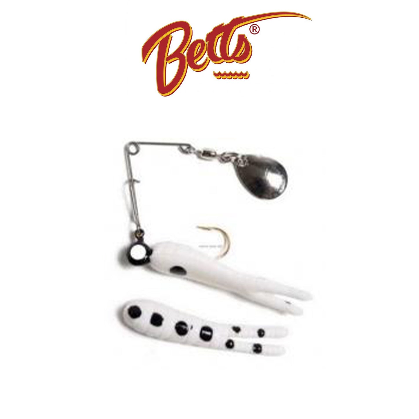 Betts Spin Split Tail Lure 12/Card – Multiple Colors, Assorted Sizes