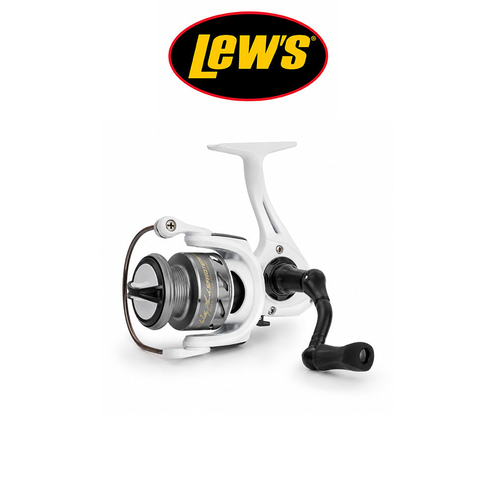 Lew’s Wally Marshall Reel G2 Spinning Reel White/Silver 75 & 100 Size , 5.0:1 Gear Ratio,Max Drag 6.6 lb