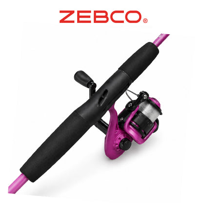 Zebco Slingshot Spinning Combo – Purple Fishing Rod and Reel Set
