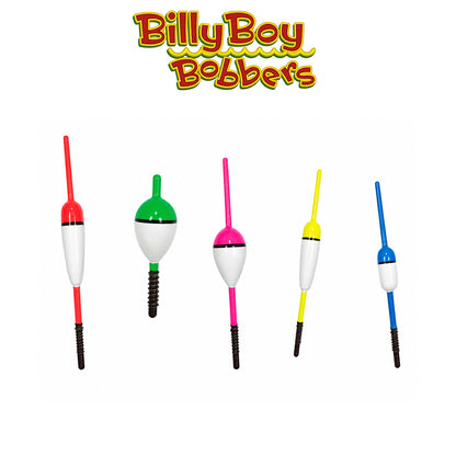 Billy Boy 1" Balsa Spring Unweighted Oval Bobbers Assorted Bright 18 Pack