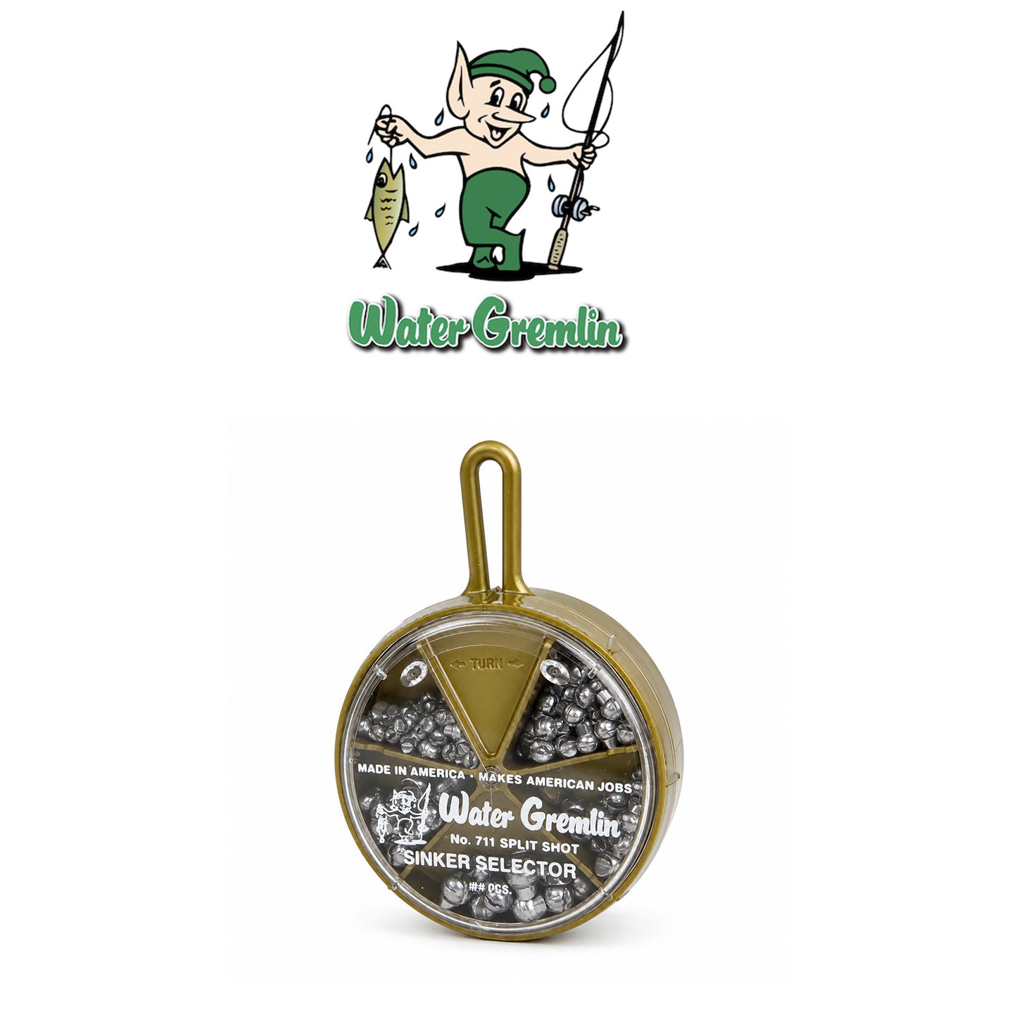 Water Gremlin 711 Removable Split Shot Selector Dial Fishing Sinkers
