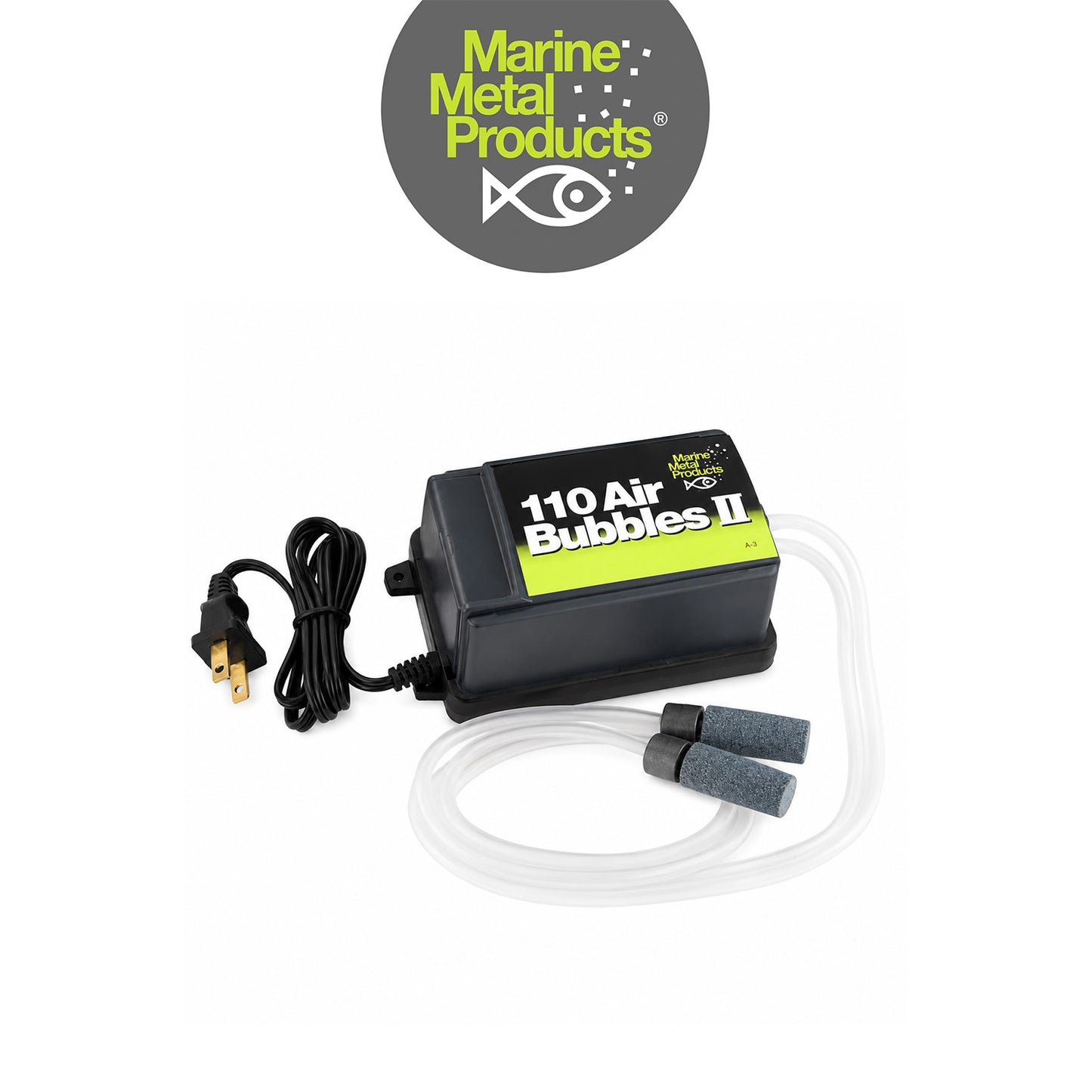 Marine Metal 110V Dual Outlet Air Pump with Tube &amp; Weights