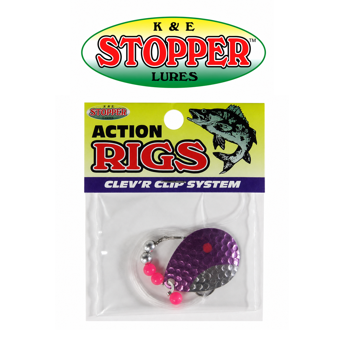 K&E Stopper Pro Flash Size 4 Fishing Stopper Pack