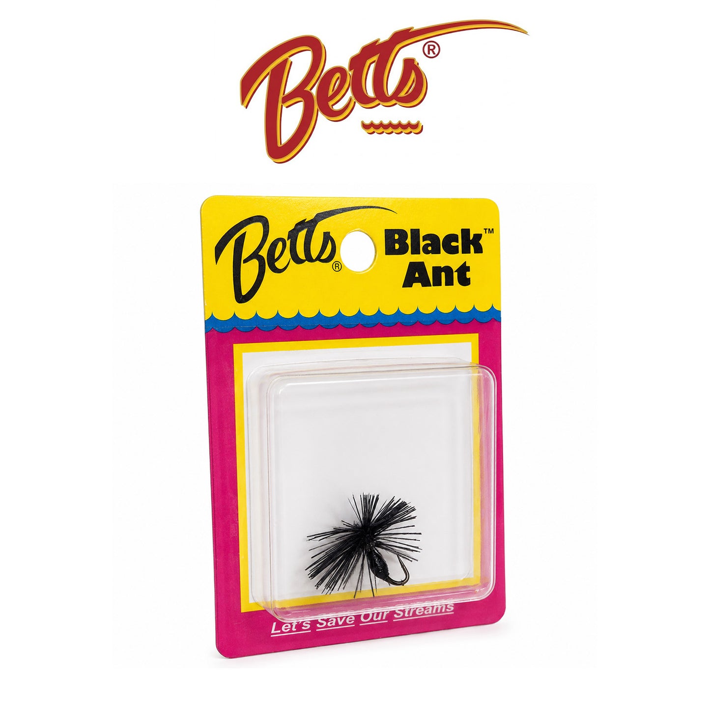 Betts Perfect Black Ant Size 10 Black Fishing Fly