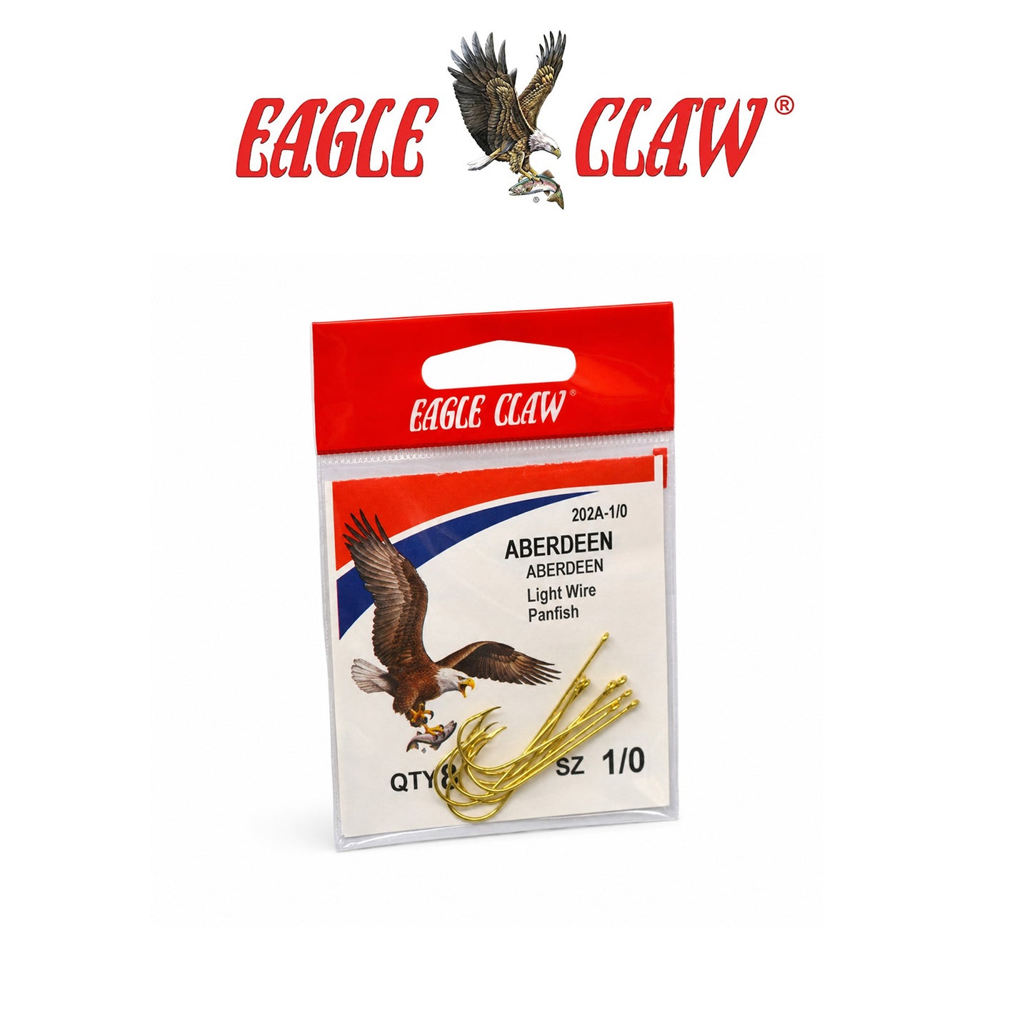 Eagle Claw Aberdeen Light Wire Fishing Hooks - 5 Pack