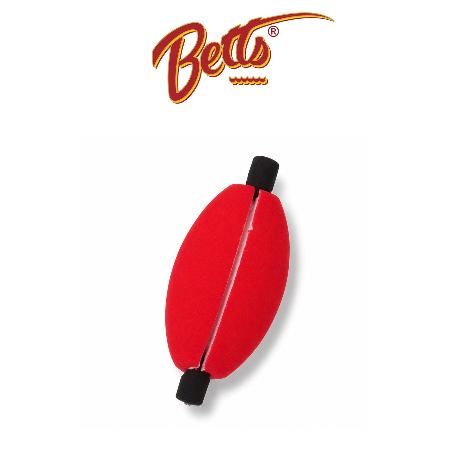Betts Slotted Peg Oval 1.5" Red Fishing Floats 100 Pack