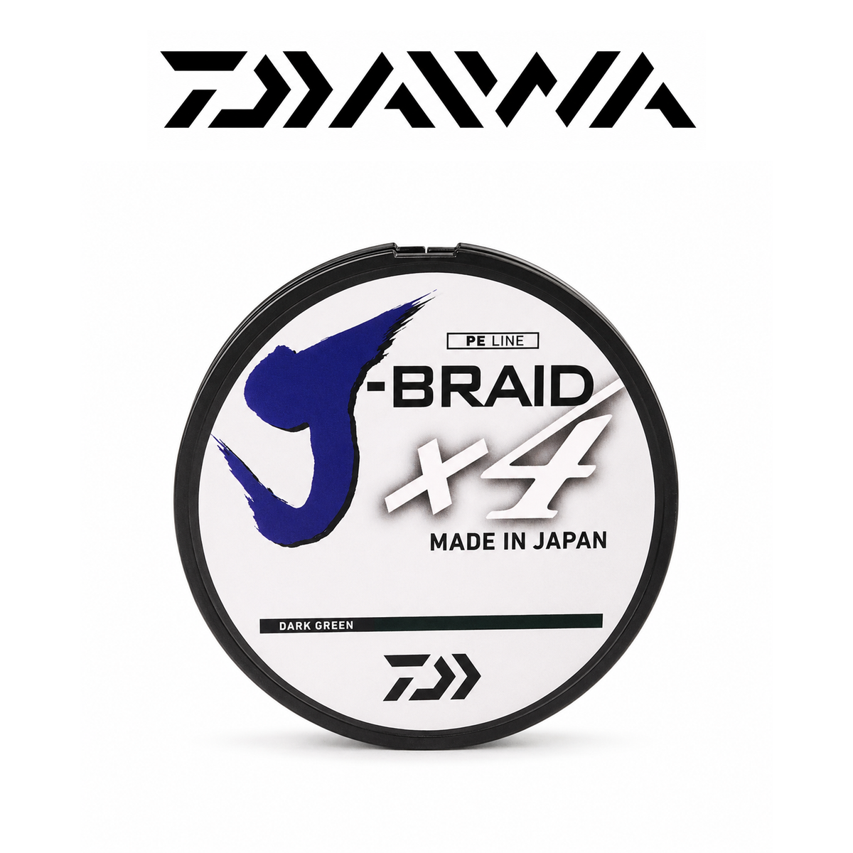 Daiwa J-BRAID™ X4 Braided Fishing Line 150 Yards – Dark Green