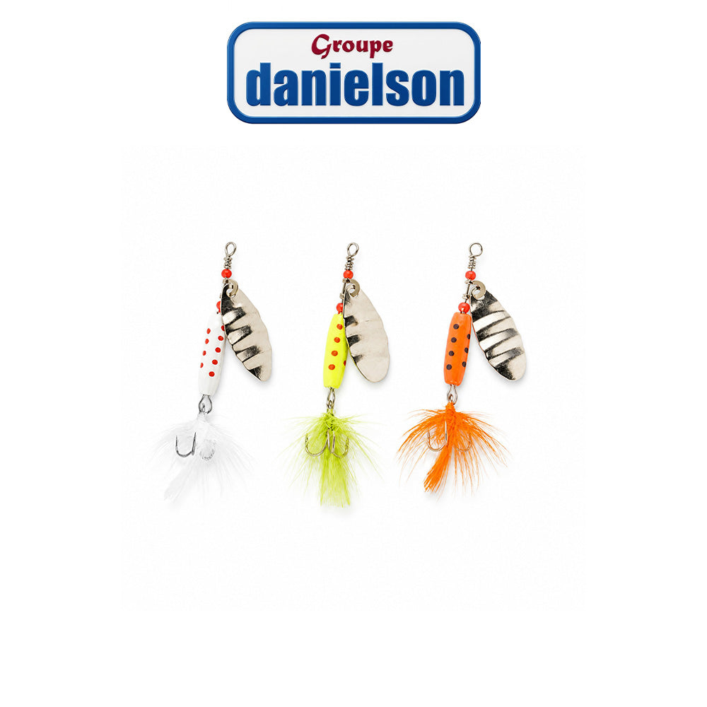 Danielson 3-Piece Marble Spinner Assortment – Fishing Lure Kit