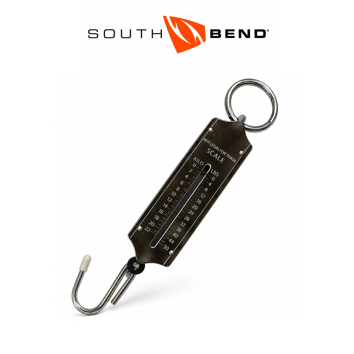 South Bend 50lb Heavy-Duty Spring Fishing Scale for Accurate Fish Weight Measurement