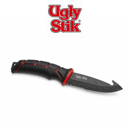 Ugly Stik Gut Hook Bait Knife (Black/Red)