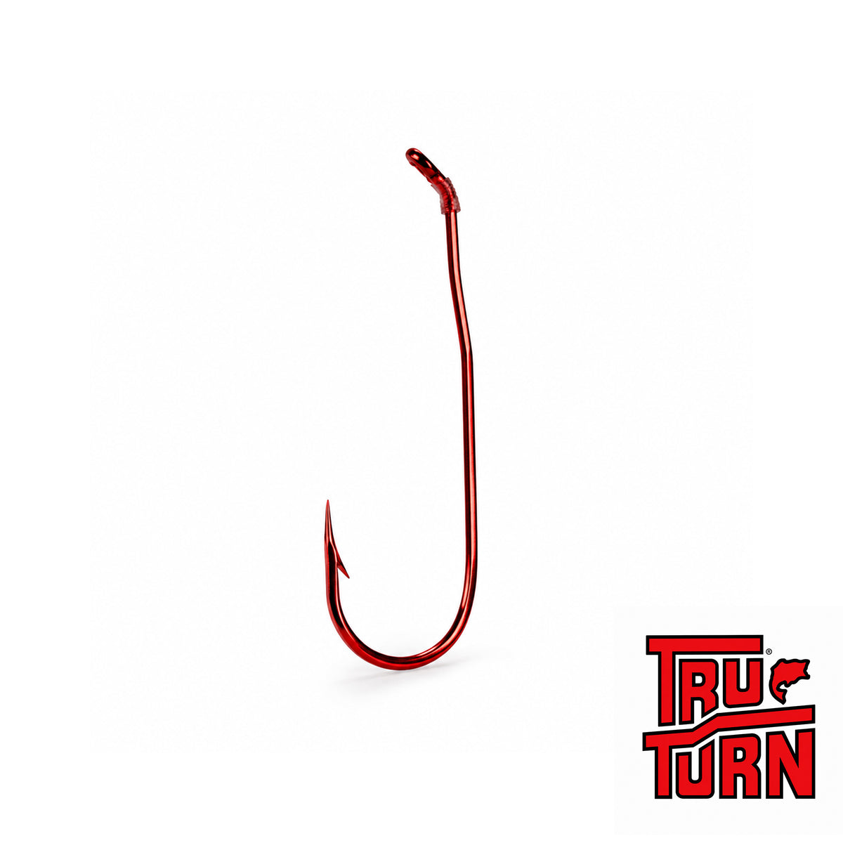 Tru Turn Ultra Sharp Blood Red Snelled Aberdeen Hooks 12 Pack