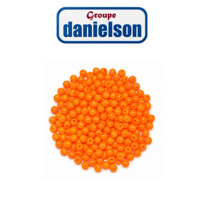 Danielson 8mm Round Beads – Fluor Orange, 35 Pieces/pack