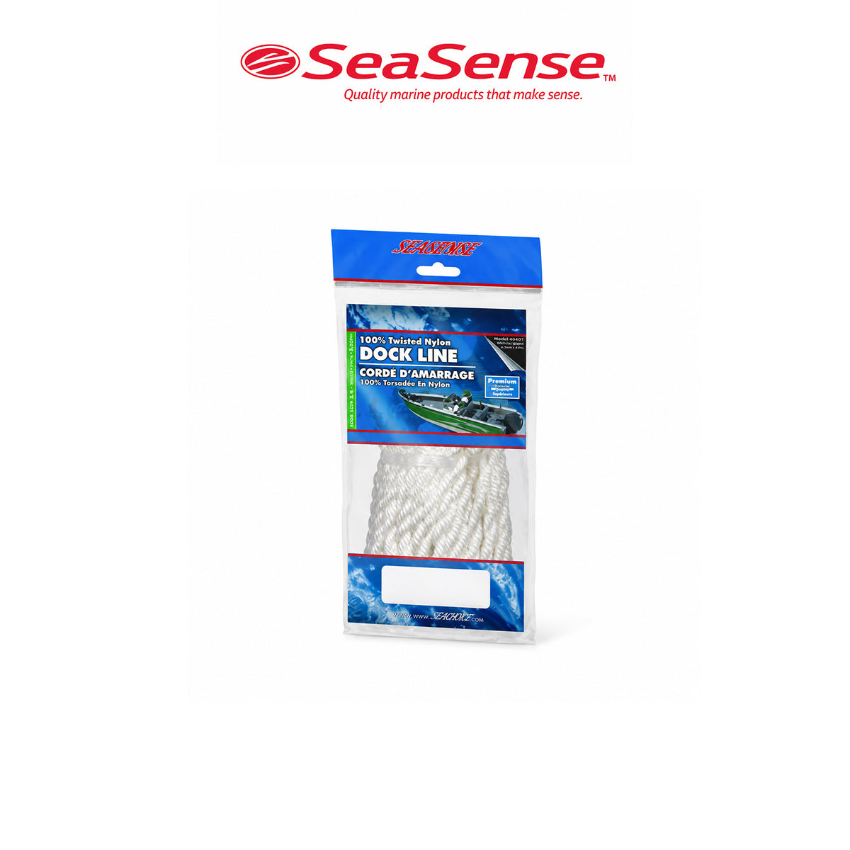 Seasense White Twisted Marine Dock Line