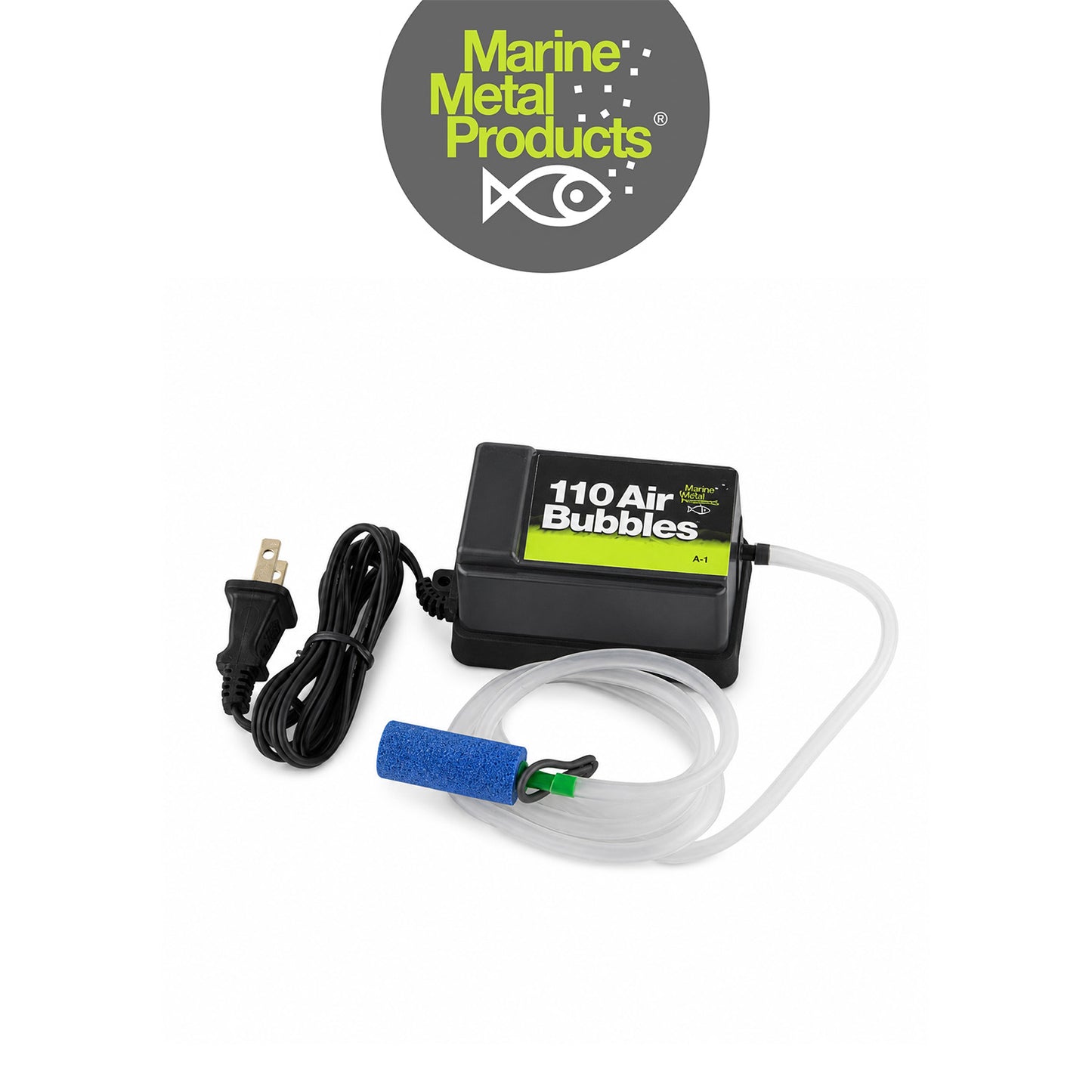 Marine Metal 110V Air Pump with Tube and Airstone
