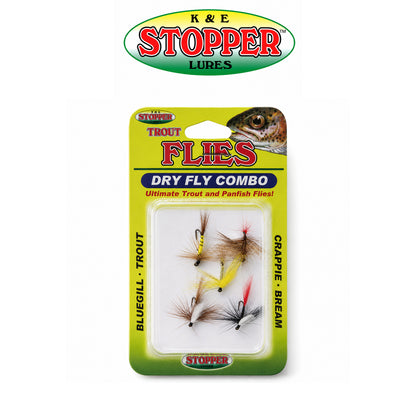 K&E Large Dry Fly Assortment – Assorted Sizes &amp; Colors 5 Pack