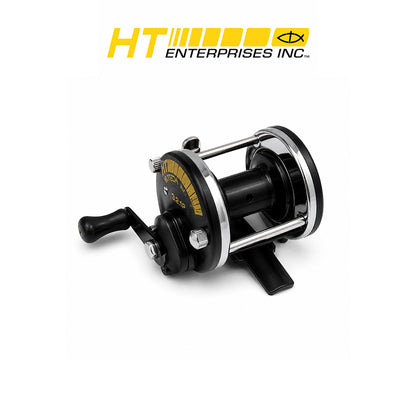 HT Deluxe Mini Bait Cast Reel with Drag – Black Body, Ambidextrous, 4.0:1 Gear Ratio, Aluminum