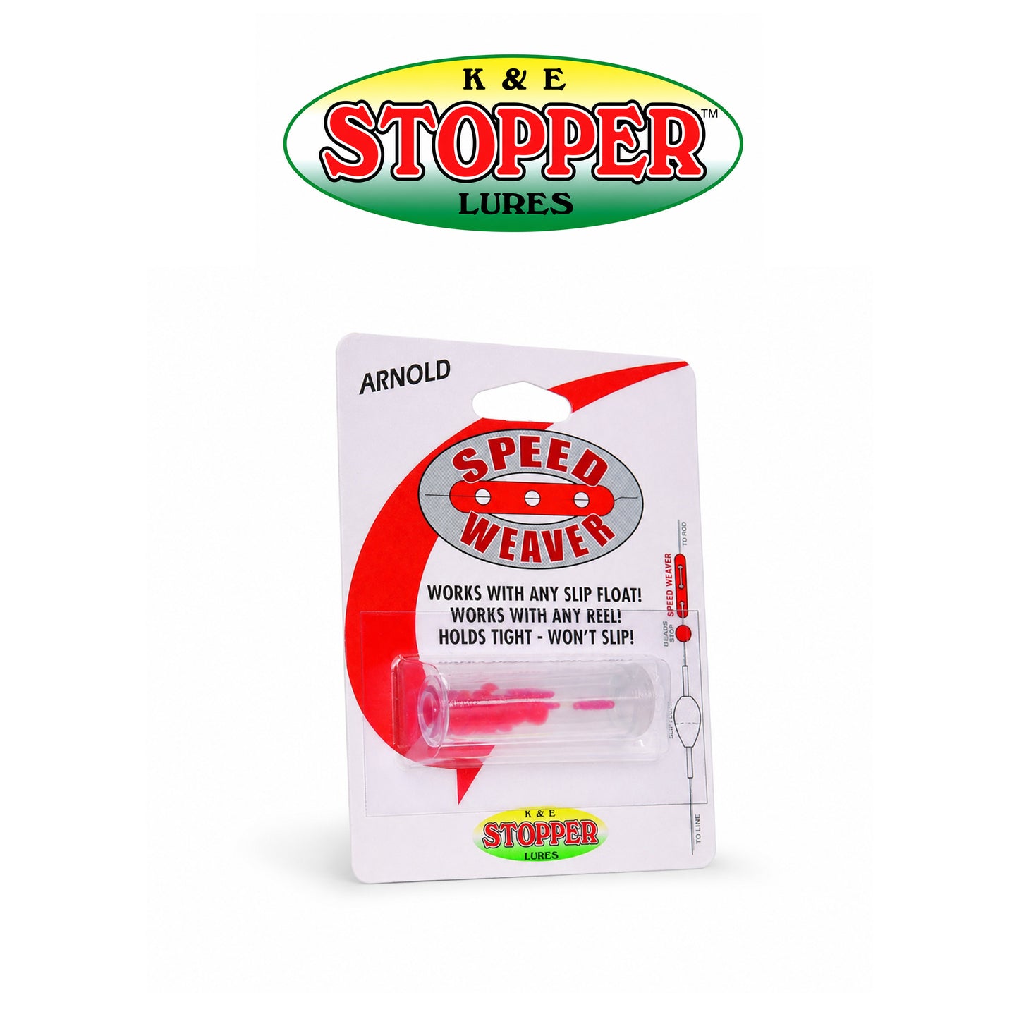 K&E Speed Weaver Red Bobber Stop 5-Pack