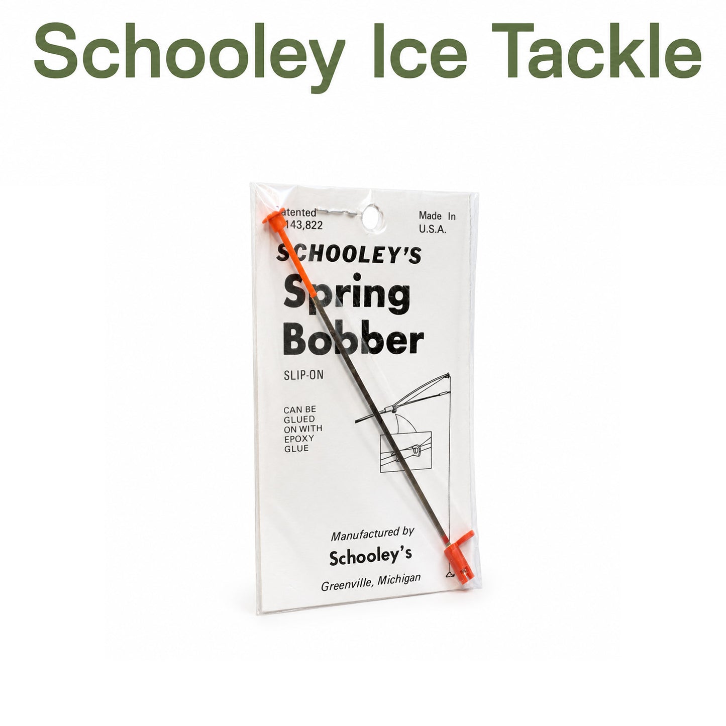 Schooley’s #19 Steel Spring Bobber with Bright Orange Tip