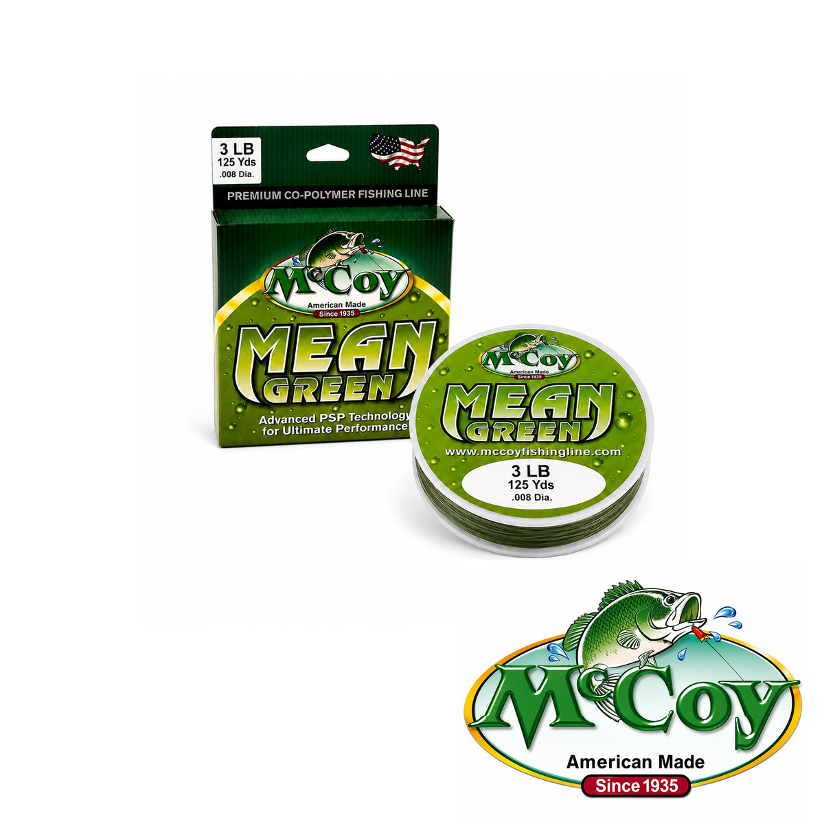 McCoy Mean Green Co-Polymer Fishing Line