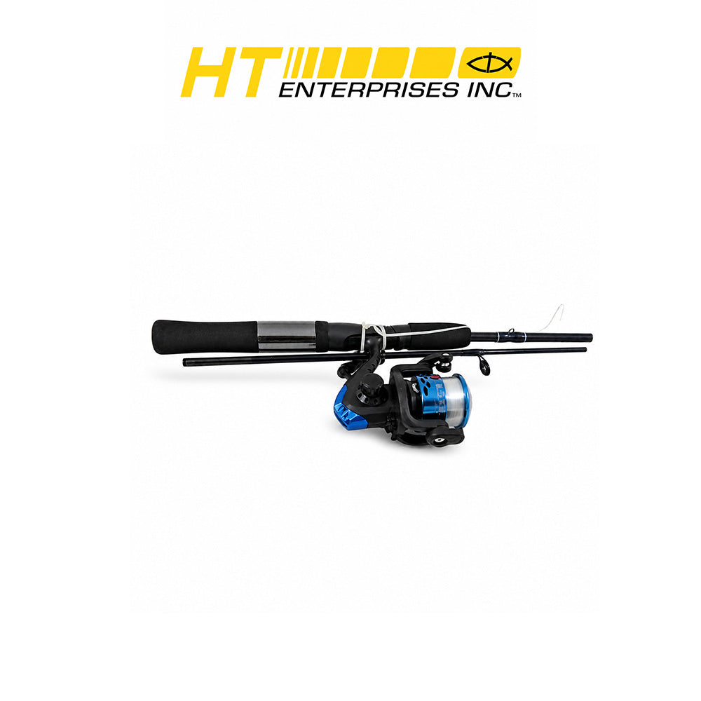 HT Lazer Genesis 6'6" 2-Piece Spinning Combo Rod, 2BB Reel, Blue