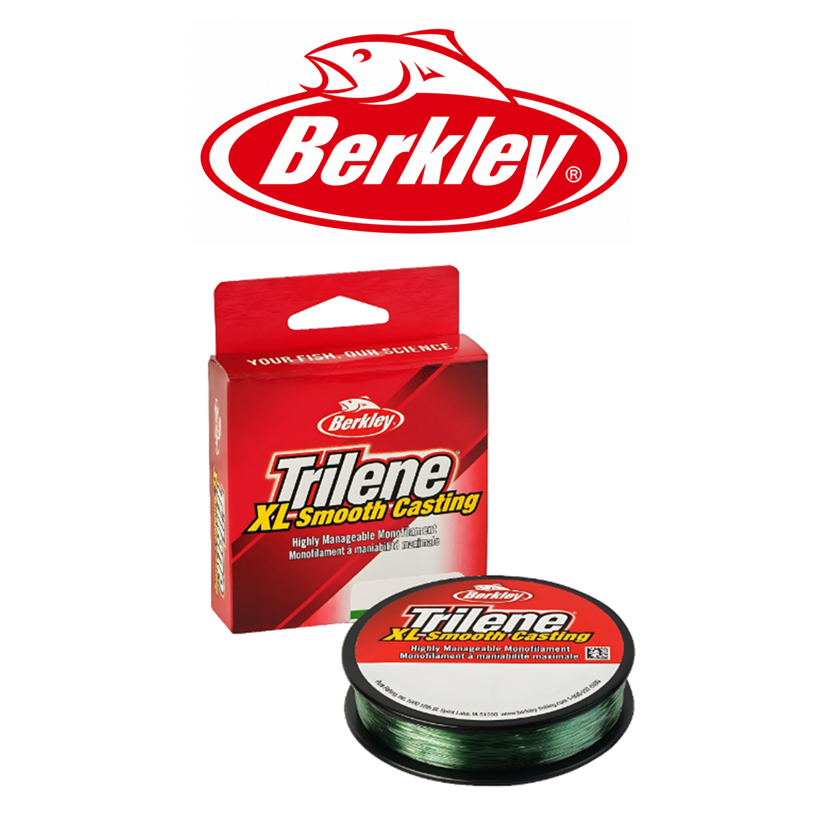 Berkley Trilene Pony Spools Low-Vis Green Premium Monofilament Fishing Line