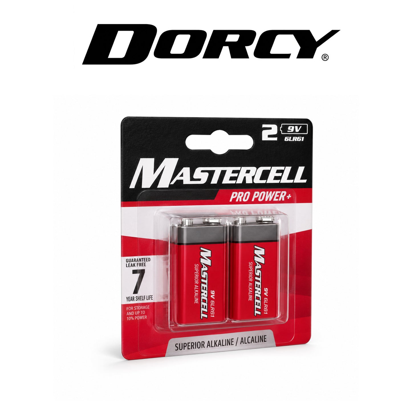 Dorcy Mastercell Alkaline 9V Battery 2-Pack