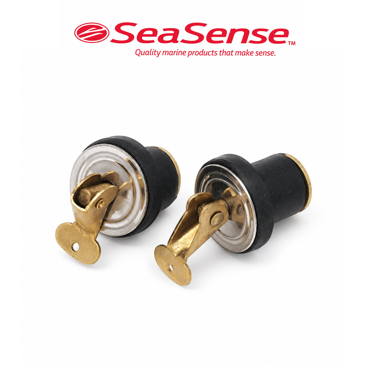 SeaSense Baitwell Bailer Plug Pair 5/8" Push-In Drain Plugs for Livewells
