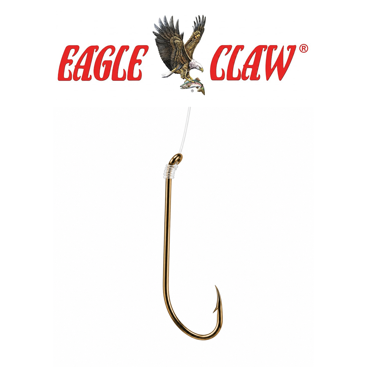 Eagle Claw Plain Shank 2X Long Shank Double Line Fishing Hooks – 6 Pack