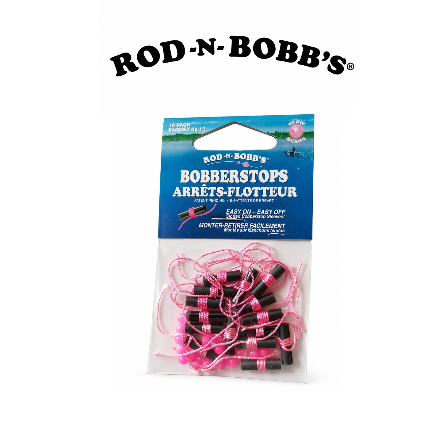 Rod-N-Bobb Pink Bobber Stops