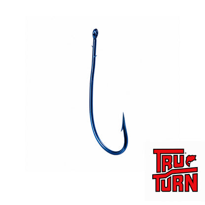 Tru-Turn Bass Worm Hook Blue 6-Pack