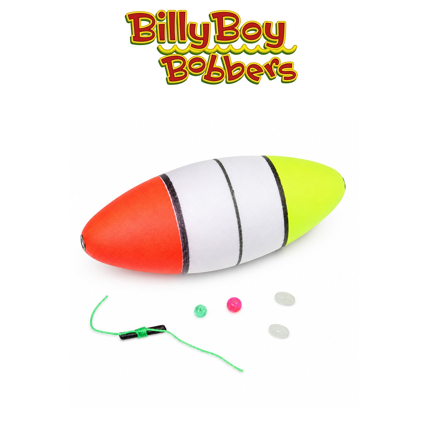 Billy Boy Bobbers 3.5" Unweighted Oval Slip Float Red/White/Chartreuse 1 Pack