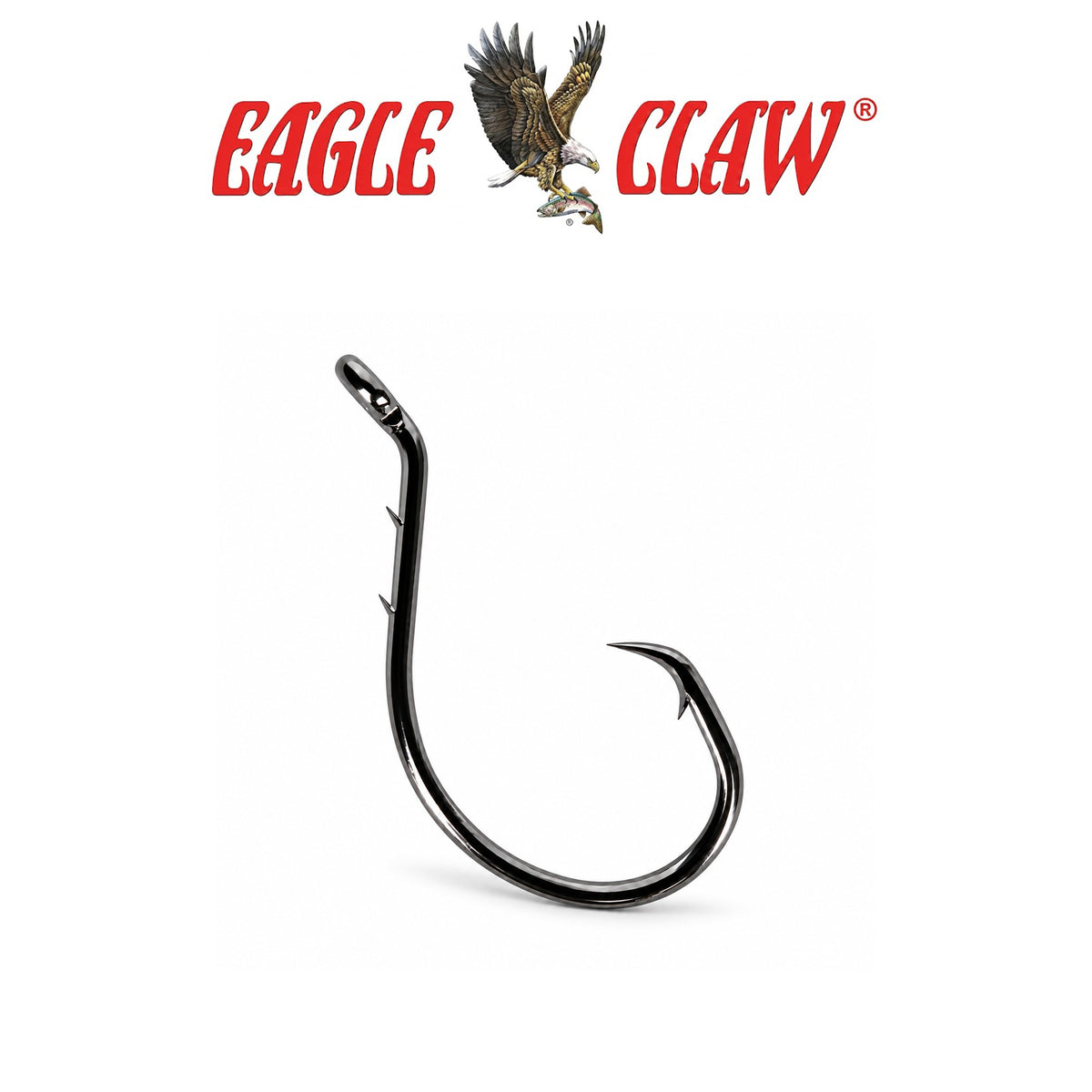 Eagle Claw Cat Claw Circle Baitholder Hooks – Premium Platinum Black