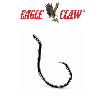 Eagle Claw Cat Claw Circle Baitholder Hooks – Premium Platinum Black