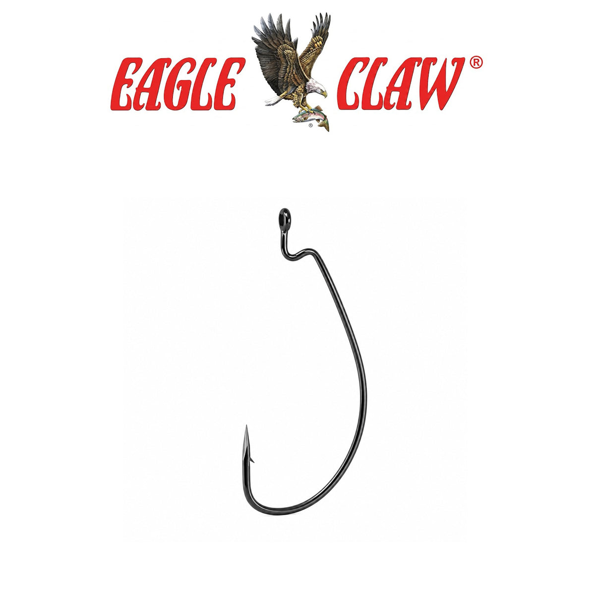 Eagle Claw TROKAR EWG Worm Hook – Platinum Black