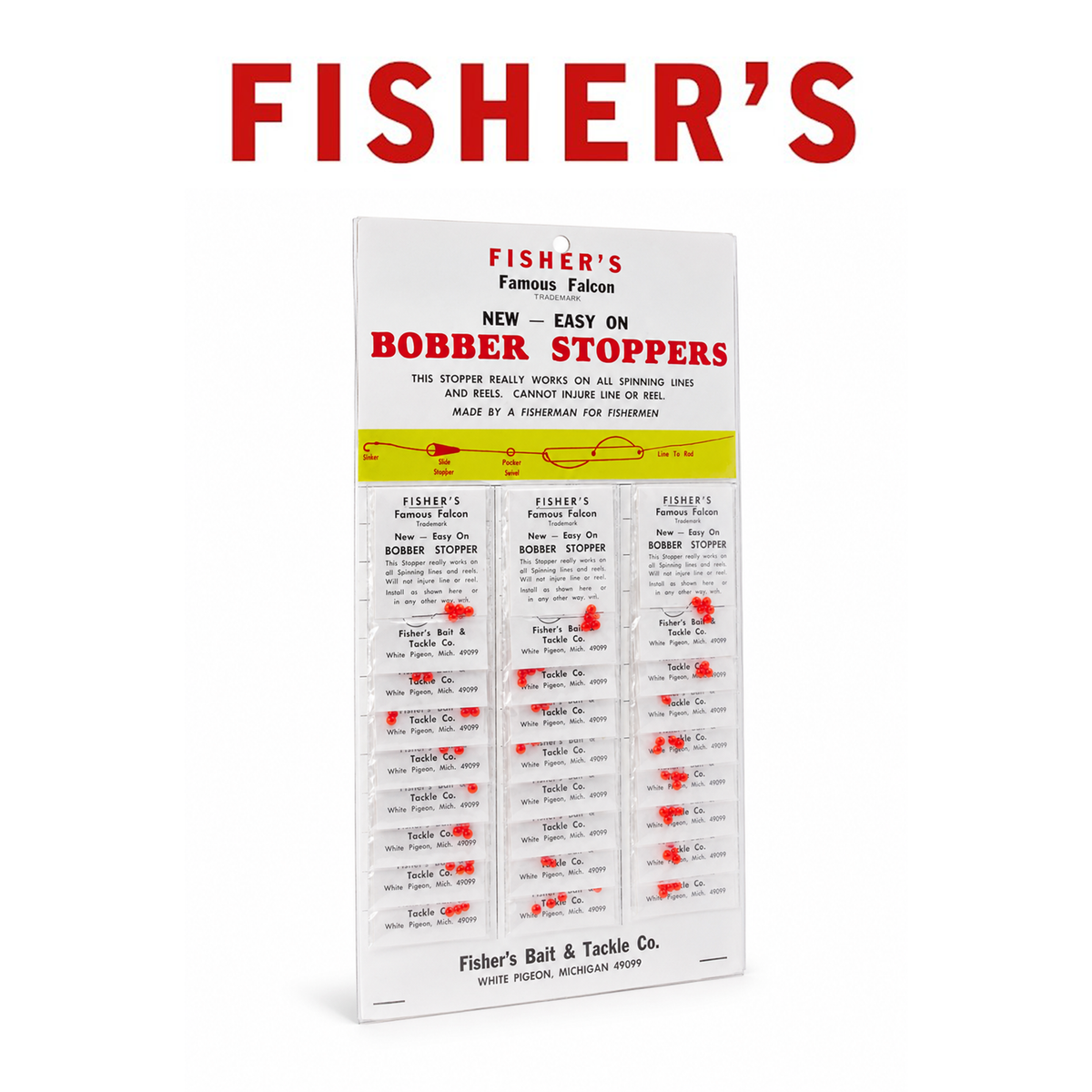 Fisher’s Famous Falcon Bobber Stops 070ST – Premium Precision Line Stops for Smooth, Reliable Fishing