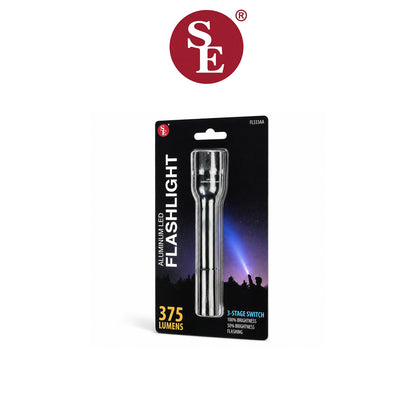 Sona 6" 375 Lumen Black Aluminum LED Flashlight – 12 Piece Display
