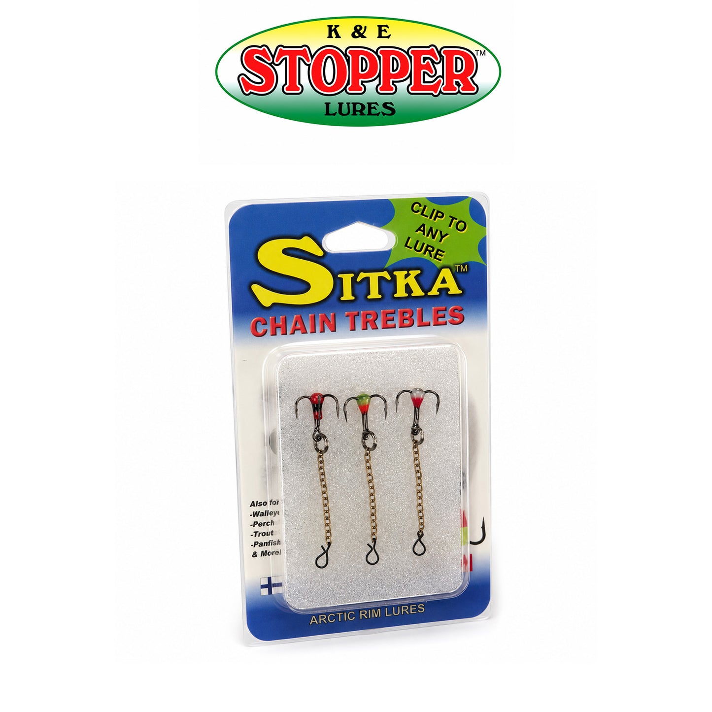 K & E Sitka Treble Chain Hooks 3-Pack