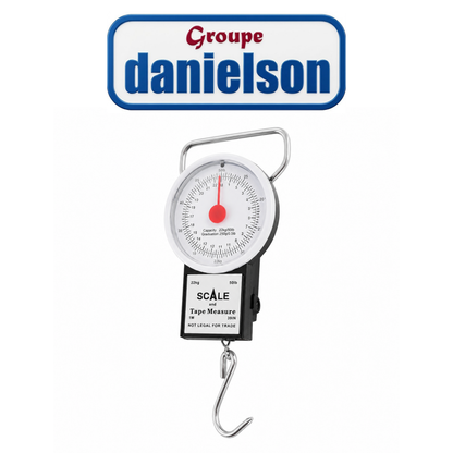 Denielson Deluxe 50 lb Round Fishing Scale with 39" Measuring Tape – Premium Angler’s Catch Scale