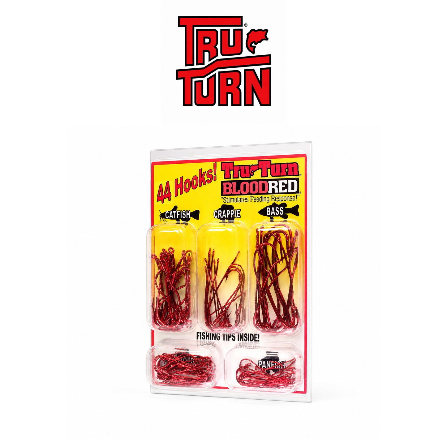 Tru Turn Blood Red 44-Piece Fishing Hook Kit
