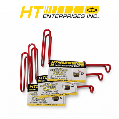 HT Enterprises Red Pail Rod Holder