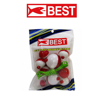 Best Tackle Round Fishing Floats with Stringer – Assorted Sizes