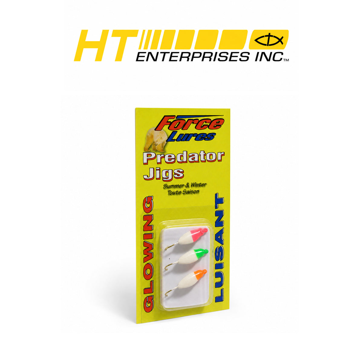 HT Glow Grub Lures Assortment 12A