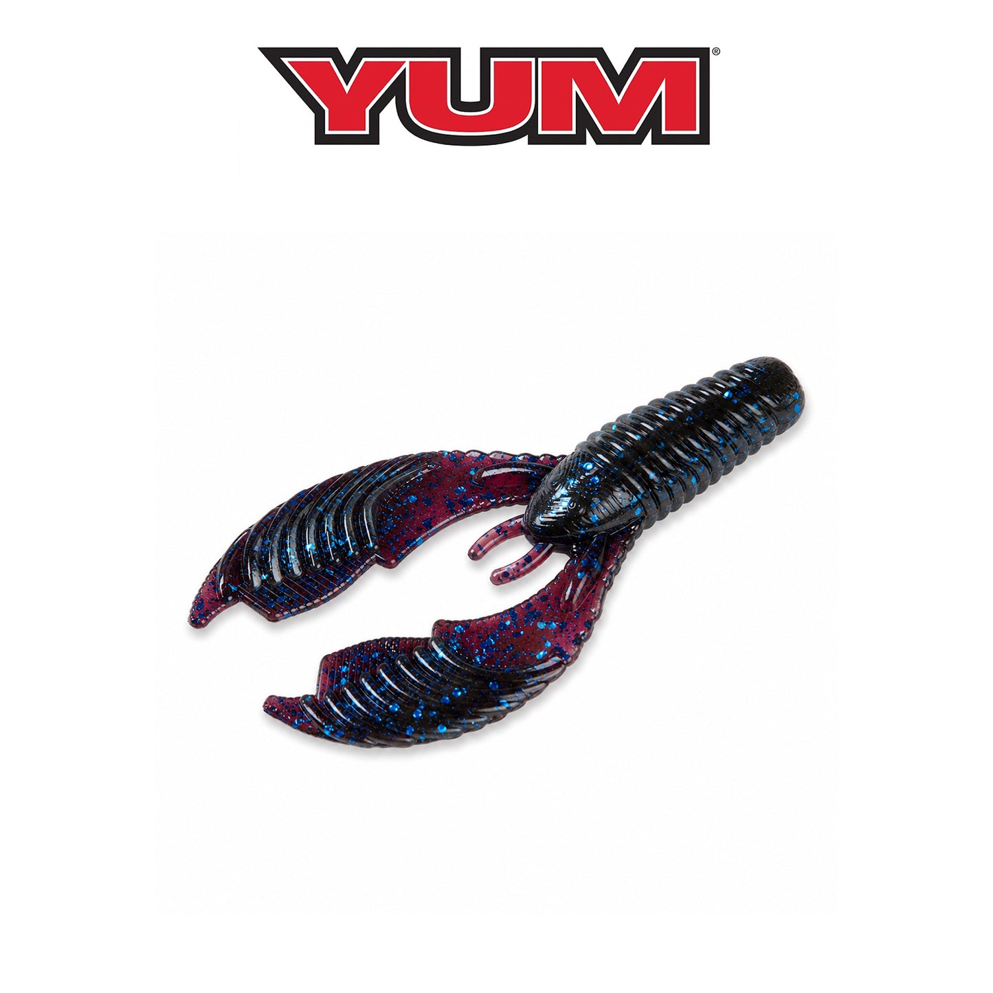 YUM Craw Chunk 2.75" Soft Plastic Craw Bait – Blue Fleck
