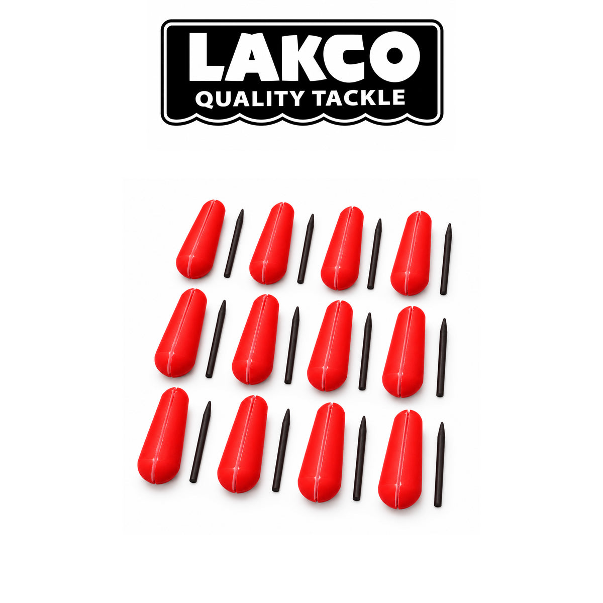 Lacko EZ-ON Slotted Styrofoam Fishing Bobber – Fluorescent Orange, 3 Sizes Available