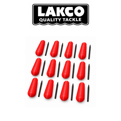 Lacko EZ-ON Slotted Styrofoam Fishing Bobber – Fluorescent Orange, 3 Sizes Available