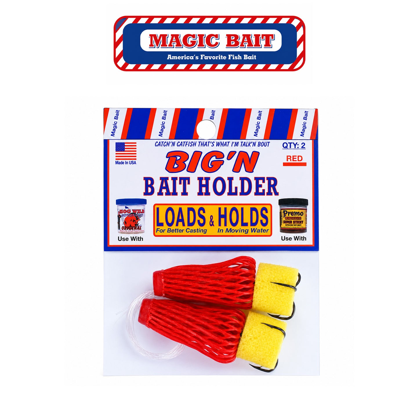Magic Bait Big’n Bait Holder - Red
