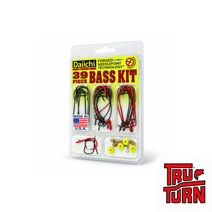 Tru Turn Daiichi Premium 39-Piece Bass Hook Kit – Made in USA